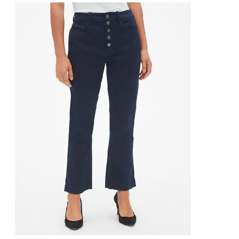 NWT Gap High Rise Crop Kick Pants 6 Blue c661